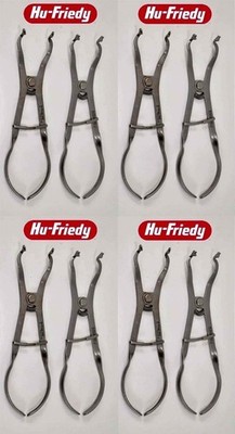 LOT of 8 Hu-Friedy RDF Rubber Dam Clamp Forceps Dental Endodontic Instruments