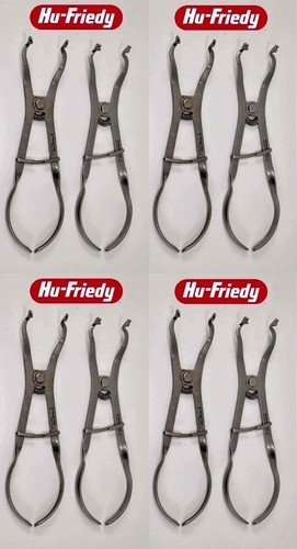 LOT of 8 Hu-Friedy RDF Rubber Dam Clamp Forceps Dental Endodontic Instruments