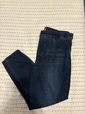 Spanx Dark Wash Pull On Skinny Jeans Size Large Petite Women  s