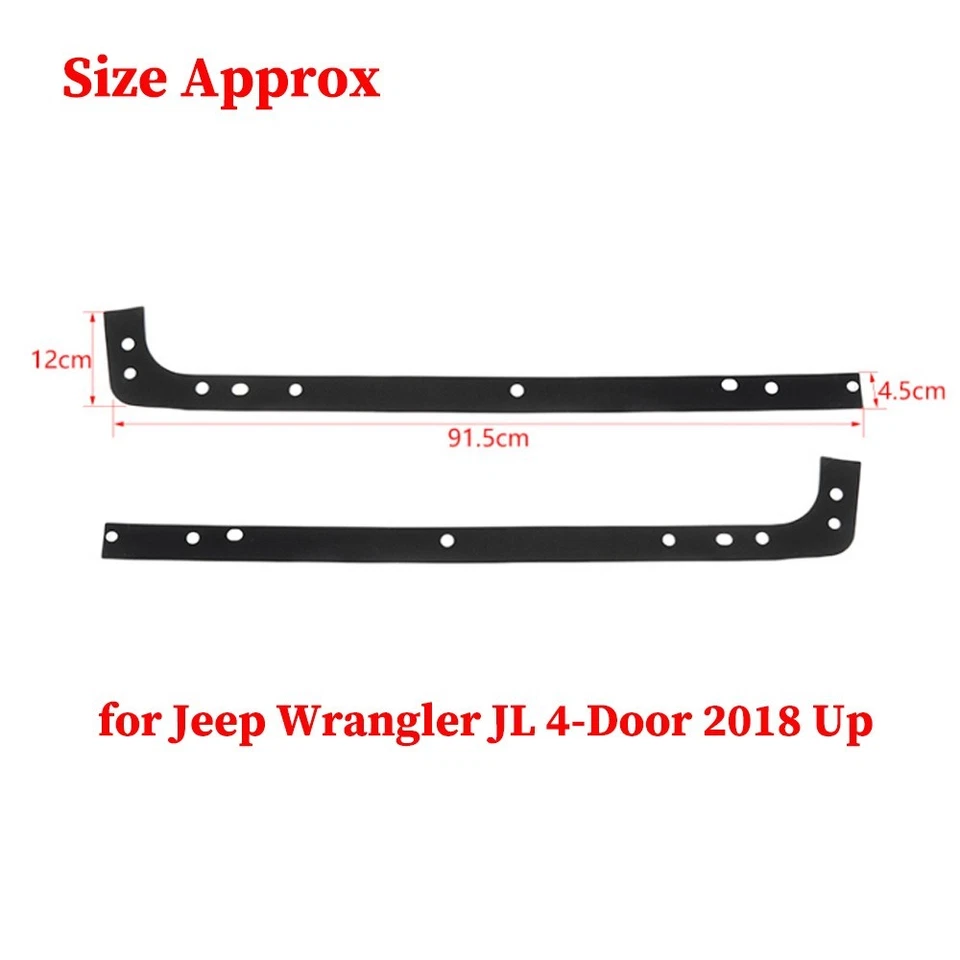 Protector de junta de cubierta de orificio de montaje en techo de 4 puertas para Jeep Wrangler JL 2018+ Foto 2 de 4