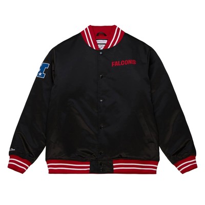 Atlanta Falcons NFL Mitchell & Ness Heavyweight Satin Jacke Schwarz-XL