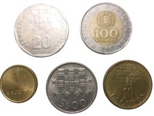Portugal Coin Job Lot 5 Coins 1984-1998 Portuguese European World Coins
