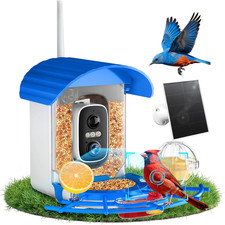 NIORSUN Smart Bird Feeder with Camera Solar Powered, 2K HD Video AI Recognition
