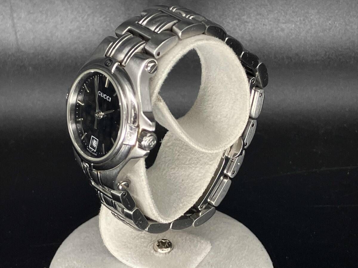 Gucci 9040L 26mm Black Dial Date Silver Quartz Women's Watch From Japan thumbnail 3