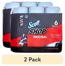 (2 pack) Scott Shop Towels, 6 Rolls, 55 Sheets Per Roll