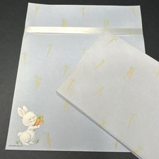 Vtg Hallmark Stationery 27 Sheets 14 Envelopes Easter Bunny Rabbit Carrots