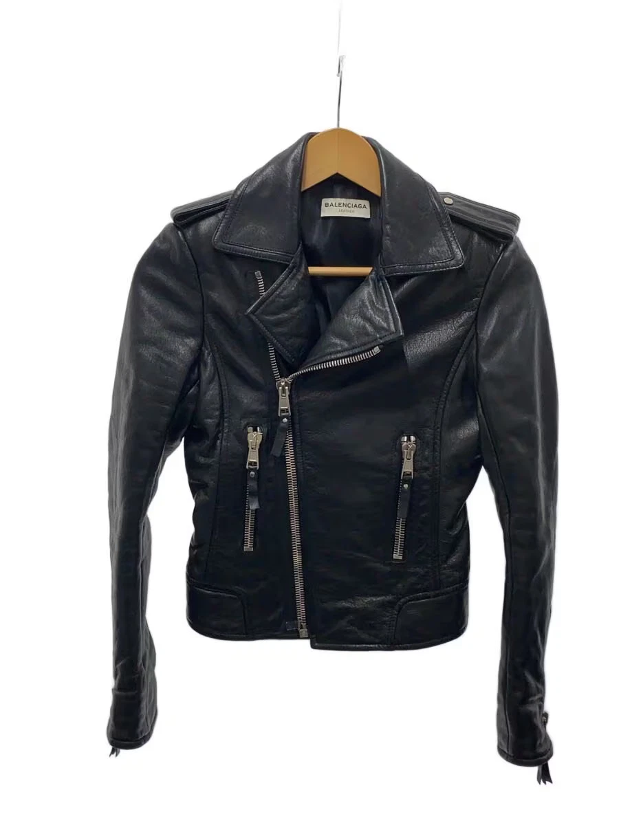 Black Leather Outer Shell Balenciaga Coats, Jackets & Vests for