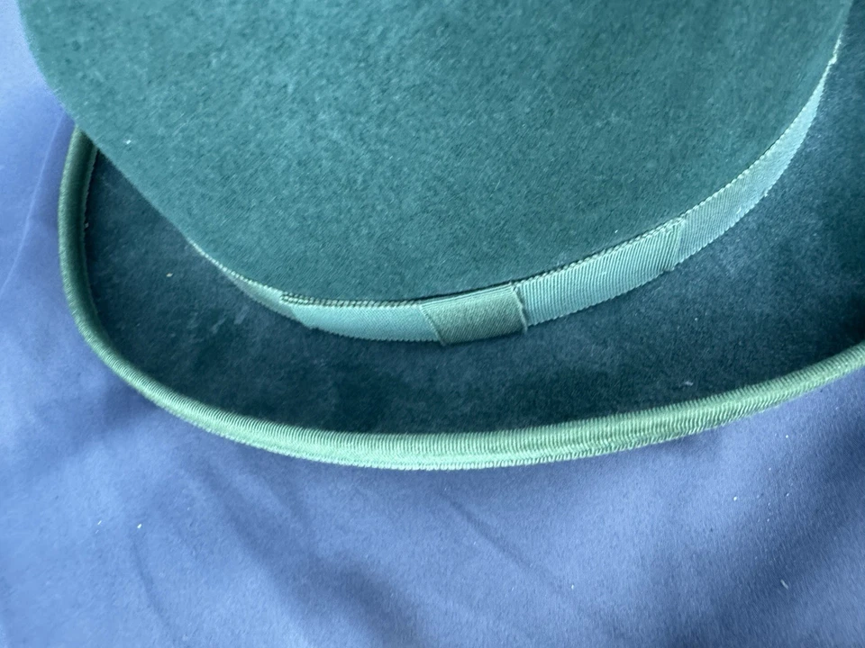 Sombrero Golden Gate Co. L.A. Bowler Derby Fieltro Talla 7 Verde De Colección Foto 3 de 4