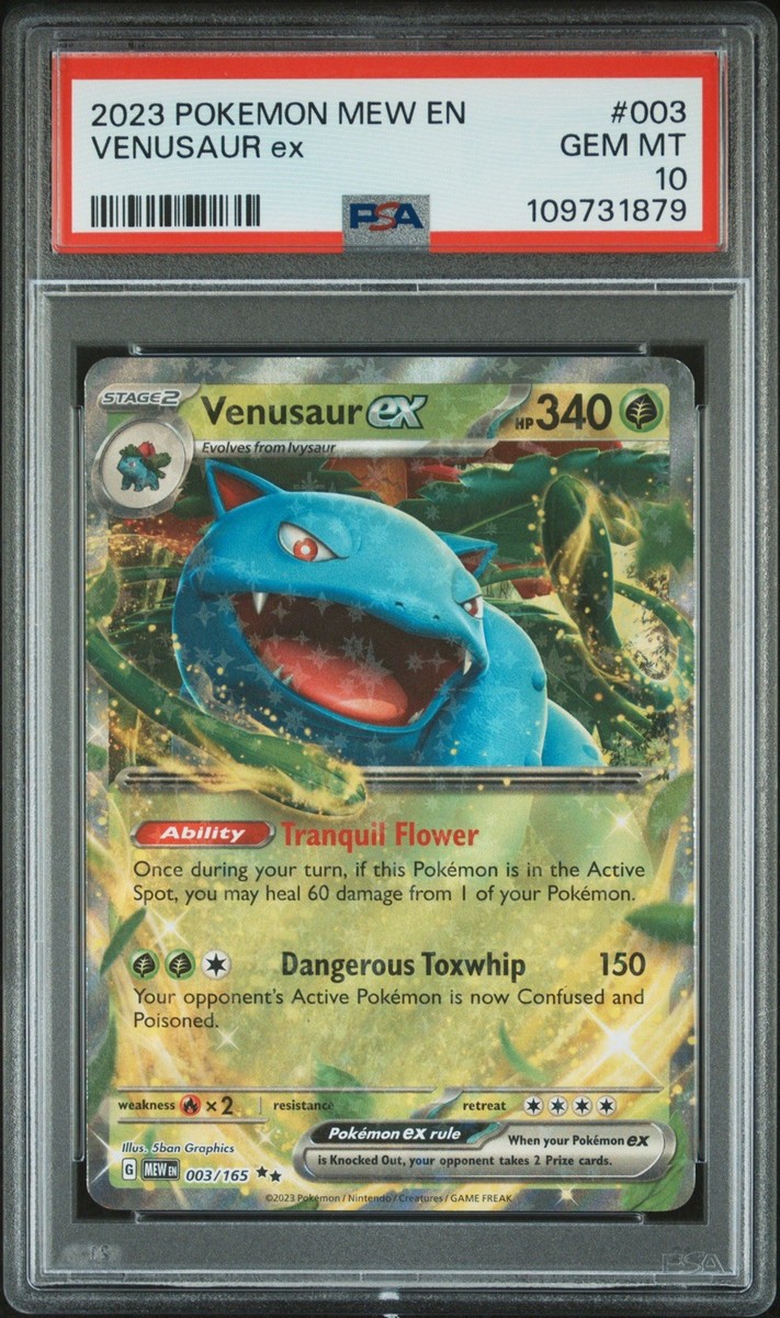 PSA 10 VENUSAUR EX #003 POKEMON MEW EN-151 2023 | eBay