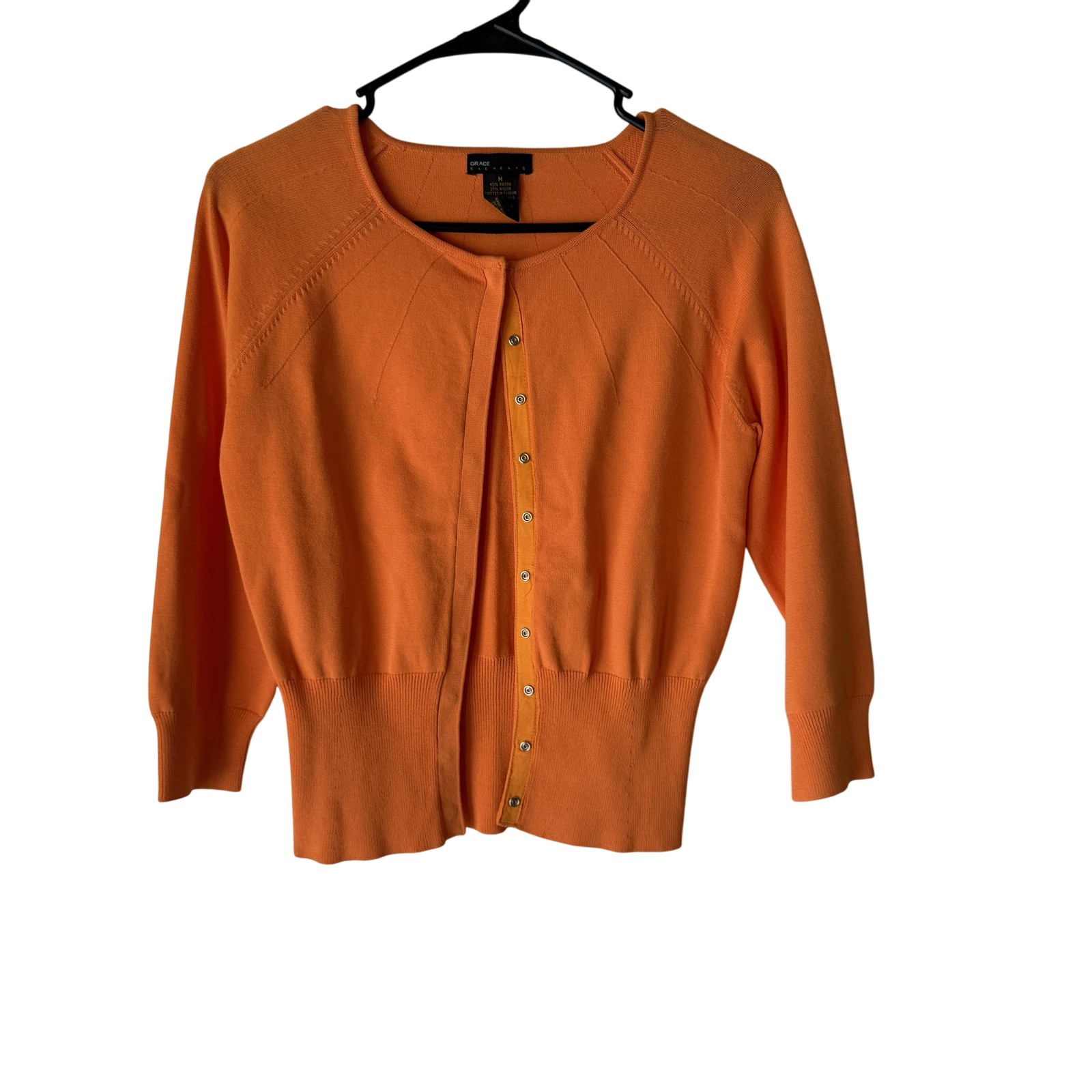 Grace Elements Sweater Y2k Medium Button Front Ca… - image 1