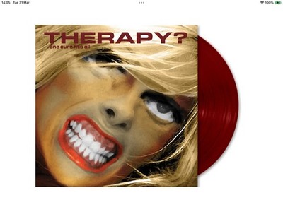 THERAPY?-LP ONE CURE FITS ALL-EXCLUSIVE TRANSPARENT RED VINYL-SIGNED ART CARD-MU