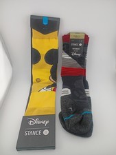 Stance Disney Mickey Mouse Socks Lot of 2 Large L 9-12 Crew Performance NWT