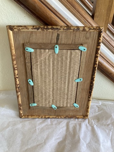 Vintage Hard To Find Tortoise and Rattan Picture Frame - Picture 6 of 9