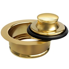 Kitchen Sink Brass Garbage Disposal Flange and Stopper, Fit 3-1/2 Inch Standa...