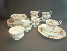 Royal Albert Moss Rose Kaffeeservice 6 Personen. Porzellan Bone China
