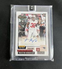 2025 TreVeyon Henderson Panini Draft Instant Sealed Auto /99 Patriots Super Bowl