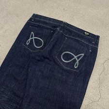 Vintage Akademiks Flared Embroidered Baggy Jeans