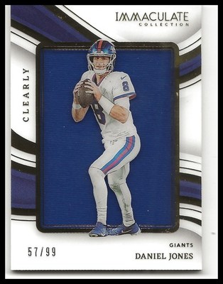 2023 Panini Immaculate Collection #CIJ-DJ Daniel Jones Clearly Jersey /99