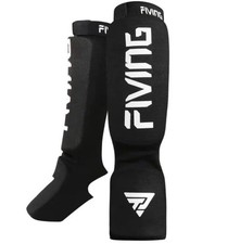 Muay Thai Kick Pad Protector MMA Boxing L Size Black Martial Arts Gear