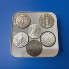 Lot Of 6 Silver Dollars. 2 Peace, 3 Morgan And 1 Balboa. 90% Silver.🔥🔥🔥🦅🇺🇸