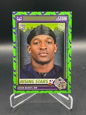 JAVON BAKER 2024 Score-A-Treat RC Rookie Rising Stars Green Bats #25 Patriots