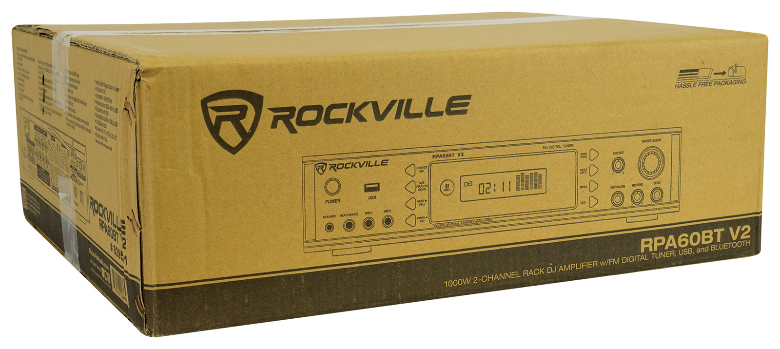Rockville 1000 Watt Home Theater Bluetooth Receiver+(4) 3.5" Black Cube Speakers