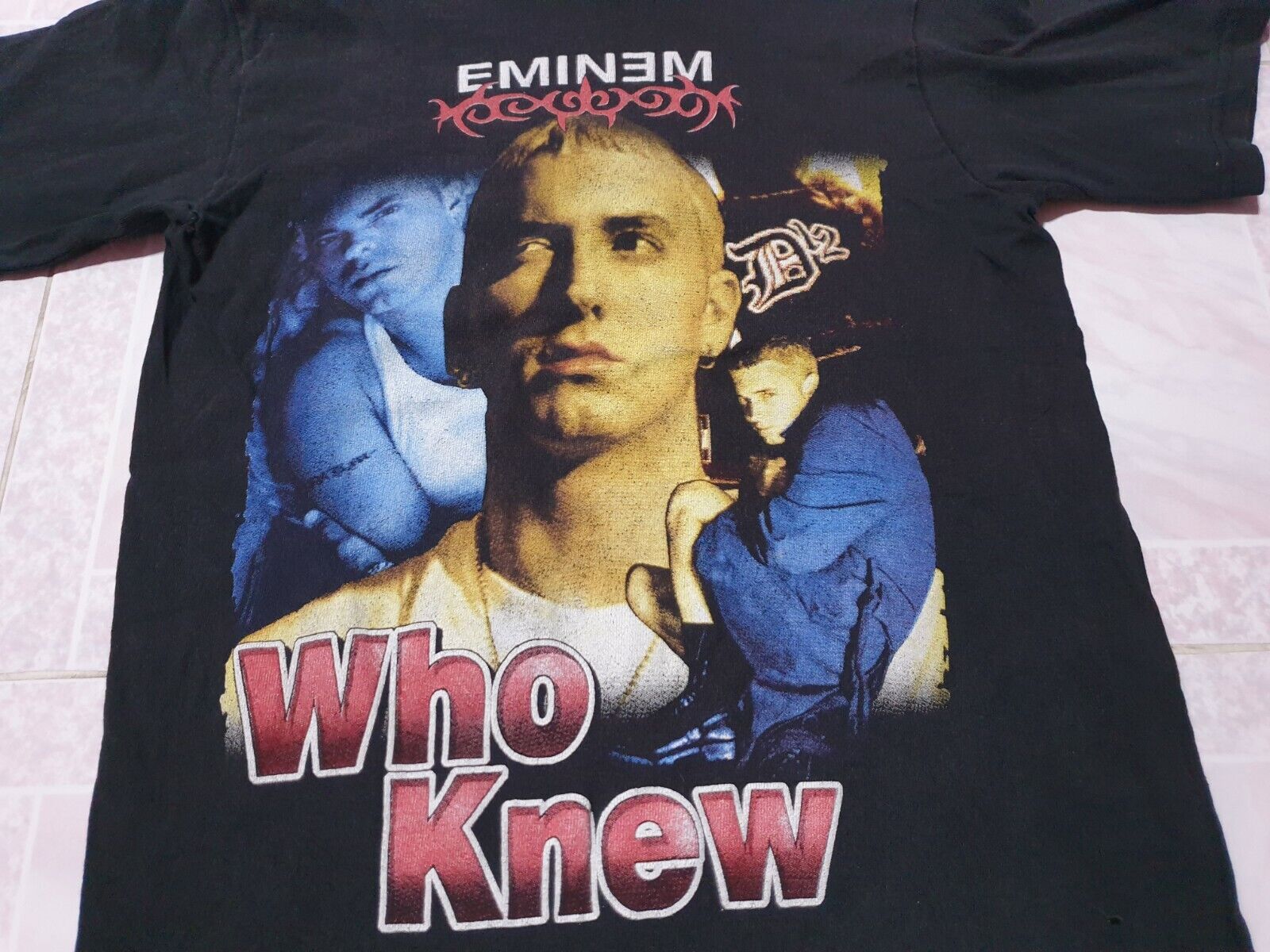 Rare Vintage Eminem Who Knew  Bootleg T shirt  hi… - image 1