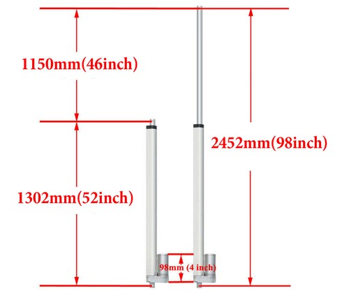 800mm 950mm 1000mm DC 12V Linear Actuator Motor 2000N Remote Control Optional - Bild 20 von 25