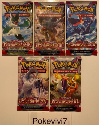 x5 Booster Cartes Pokémon EVOLUTIONS À PALDEA EV2 PAL ARTSET Scellés FR NEUF