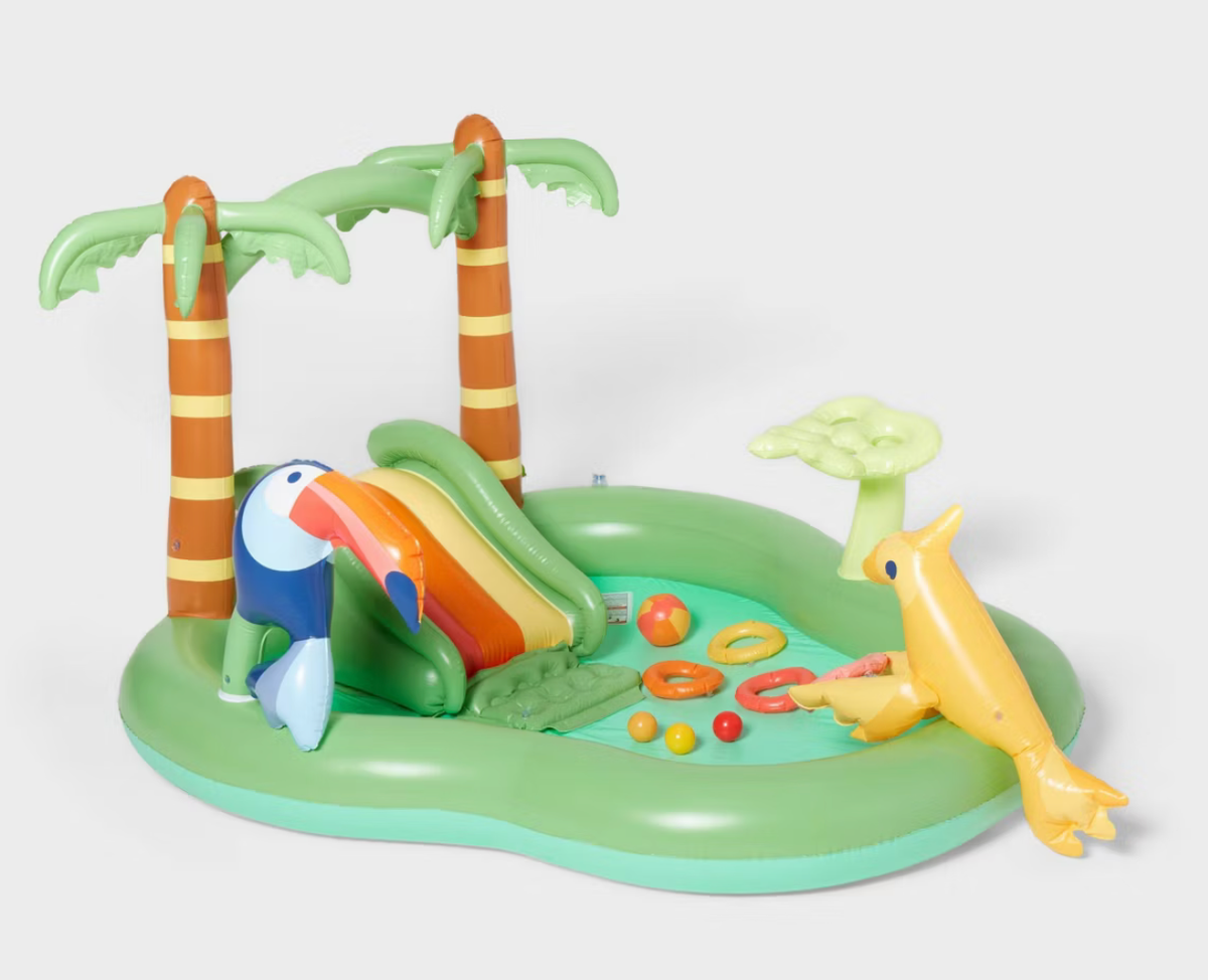 7Ft Inflatable Pool-Forest Play Center Sun Squad***