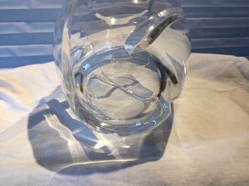 Tiffany & Co Cut Crystal Optic Swirl Flower Vase Barrel Form Handblown 8” High - 第 2/4 張圖片