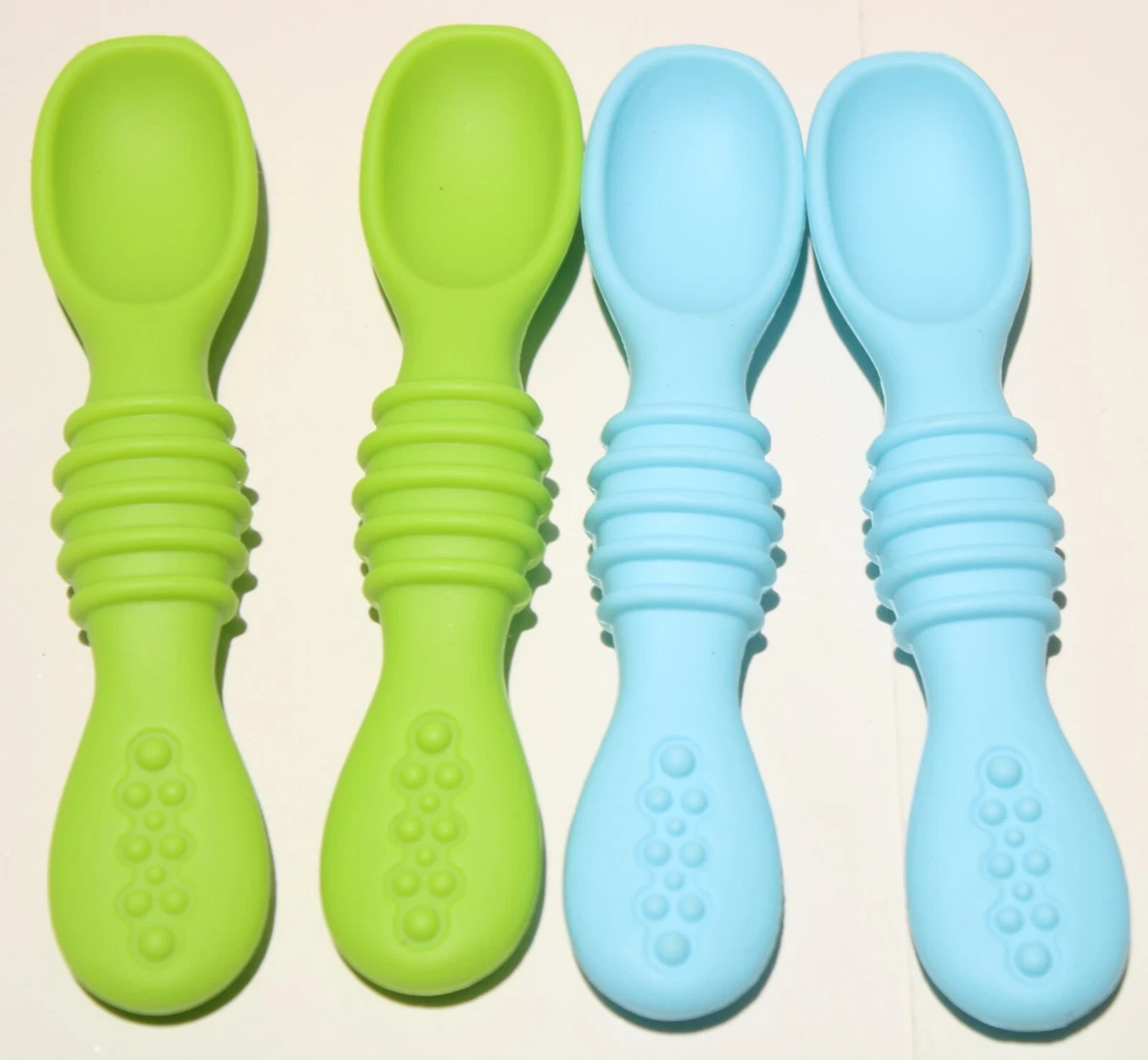 Textured Silicone Baby Spoons Baby Led Weaning First Spoon 4pc