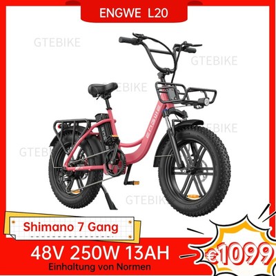  ENGWE L20 250W 20'' E-Bike Damen E-City bike 150KM Reichweite Elektrofahrrad