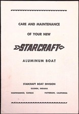Starcraft Aluminum Boat Care & Maintenance Booklet Starcraft Boat Div. Goshen IN