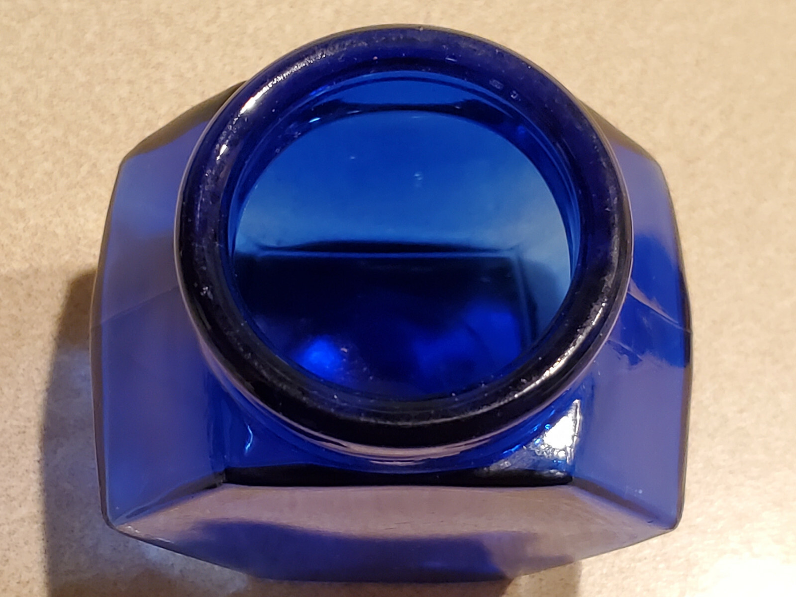 Vintage Cobalt Blue 2 1/2" High Jar with Cork Lid eBay