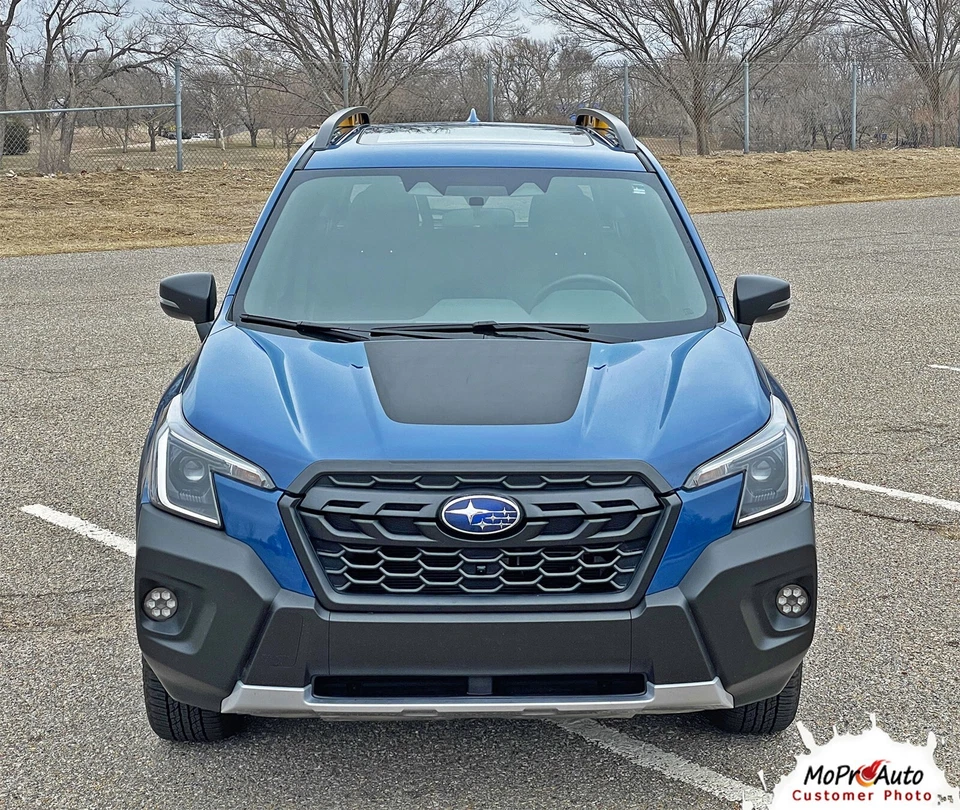 For 2019-2024 Subaru Forester Hood Blackout Decal Vinyl Graphic Stripes Kit - Imagem 3 de 4