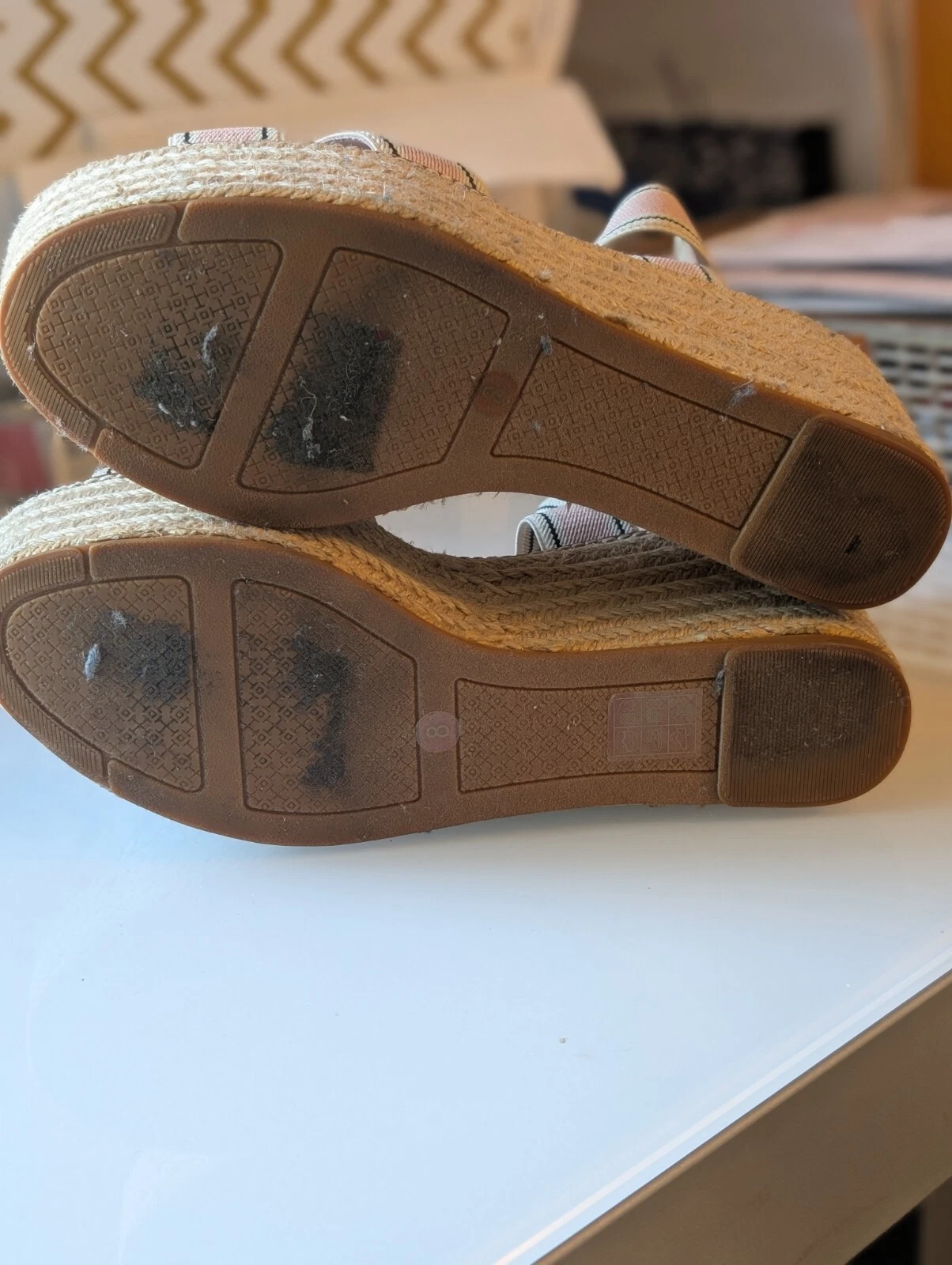 Tory Burch Frieda 50 mm donna 8 cinturino elastico blush plateau espadrillas tacco