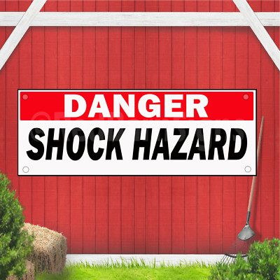 Danger Shock Hazard Indoor Outdoor Vinyl Banner Design