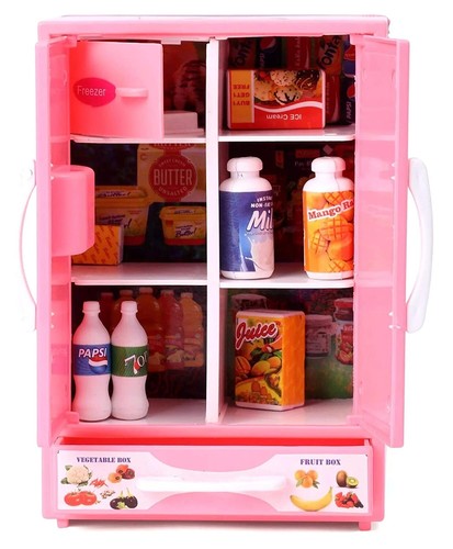 Miniature Plastic Toy Refrigerator &Toy Cooker (combo of 2 for kids) - 第 2/9 張圖片