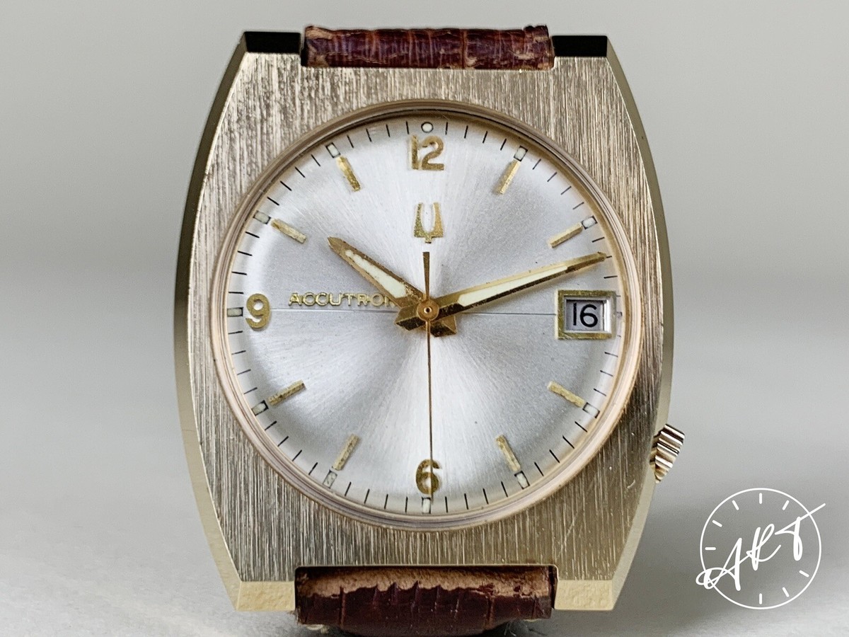 Vintage 1973 Bulova Accutron FANCY CASE 10K Gold Plated Vintage 1973 Bulova Accutron FANCY CASE 10K Gold Plated