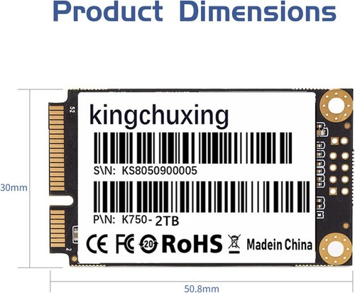 Kingchuxing mSATA III disque SSD interne SSD 512 Go - 2 To pour ordinateur portable de bureau - Photo 9/12