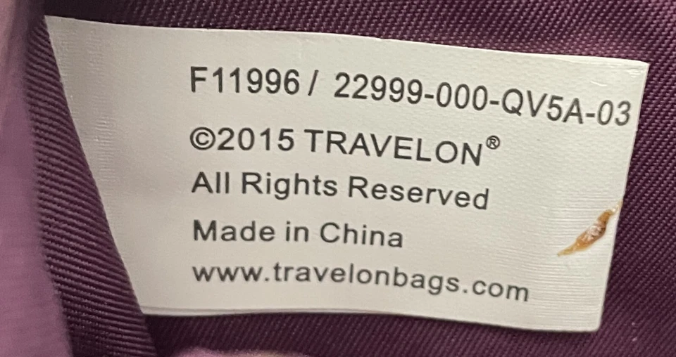 Cartera Travelon de tela púrpura Foto 3 de 4