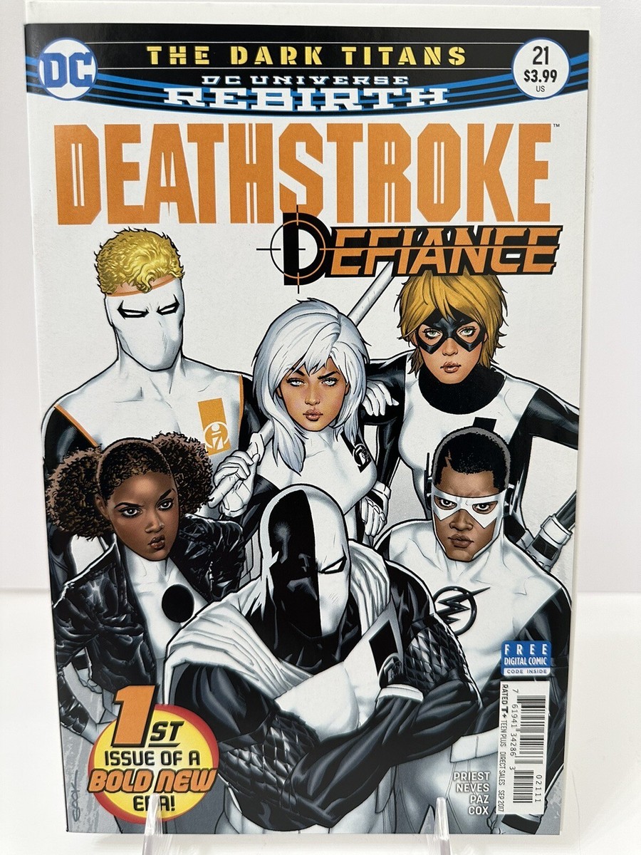 Deathstroke #21 First Appearance Defiance New Team Black & White
