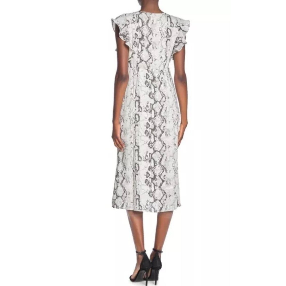Laundry by Shelli Segal Python Button Front Midi … - image 3