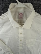 Brooks Brothers Non Iron Long Sleeve Button Up Shirt Men 18 35 Madison White