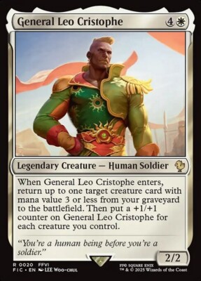 *MtG: 4x GENERAL LEO CRISTOPHE - Commander Final Fantasy Rare - magicman-europe*