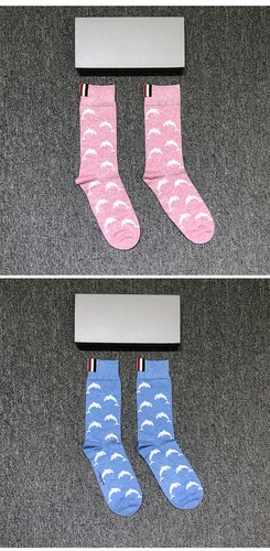 Thom Browne Men's and Women's Long Socks, Medium Length Calf Socks - Picture 13 of 17