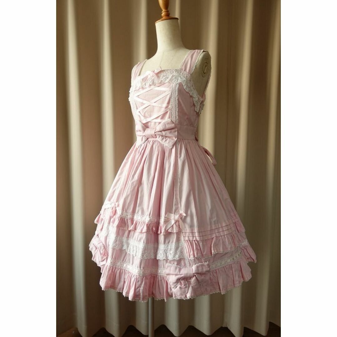 ANGELIC PRETTY DRESS JSK pink ruffle ribbon From Japan | eBay ANGELIC PRETTY DRESS JSK pink ruffle ribbon From Japan | eBay