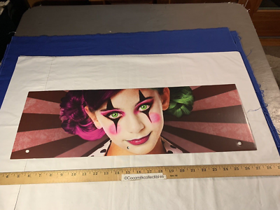 Spirit Halloween Cardboard End Cap Store Display Sign Clown Jester