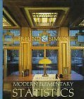 MODERN ELEMENTARY STATISTICS By John E. Freund & Gary A. Simon - Hardcover *VG+*